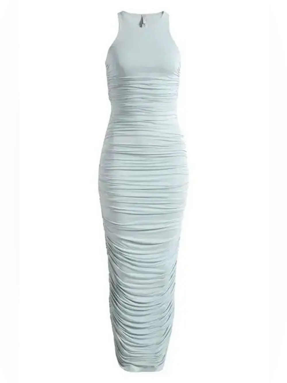🎽 SKIMS Cupro Jersey Long Ruched Dress | Pearl | Sz M| NWT 🏷️